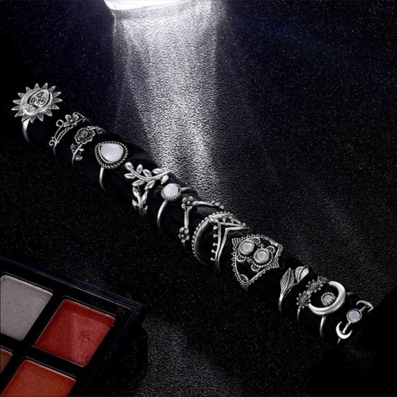 NEW Boho Celestial 14 Piece Ring Set - Picture 4 of 4